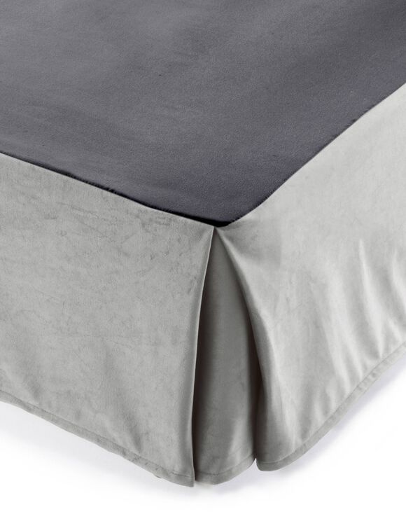 Cache-sommier intégral toucher très doux (gris clair) Cache-sommier intégral toucher très doux (gris clair)